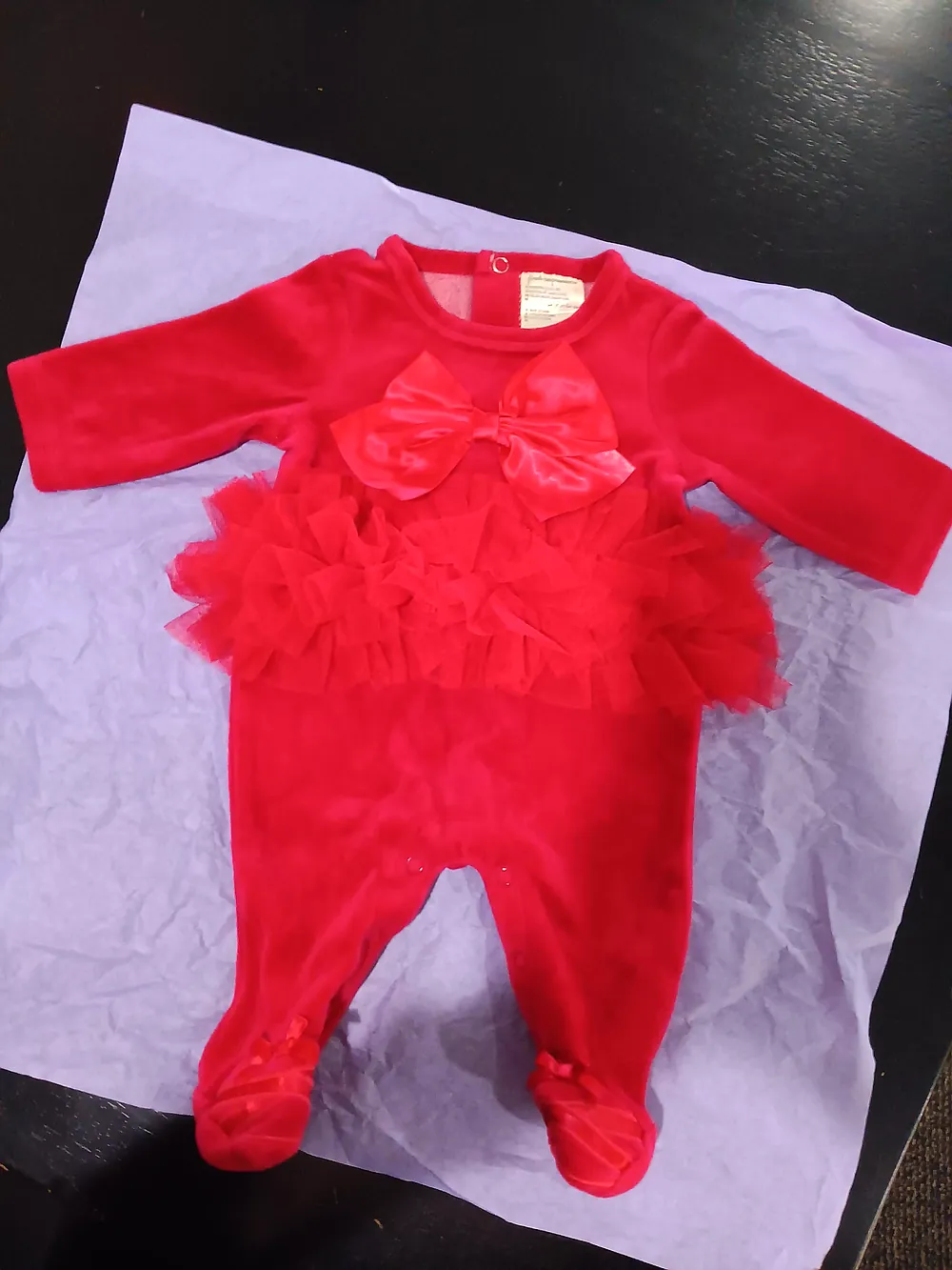 Red tutu sleeper by Nancy Rosengren | Nancy's Nursery