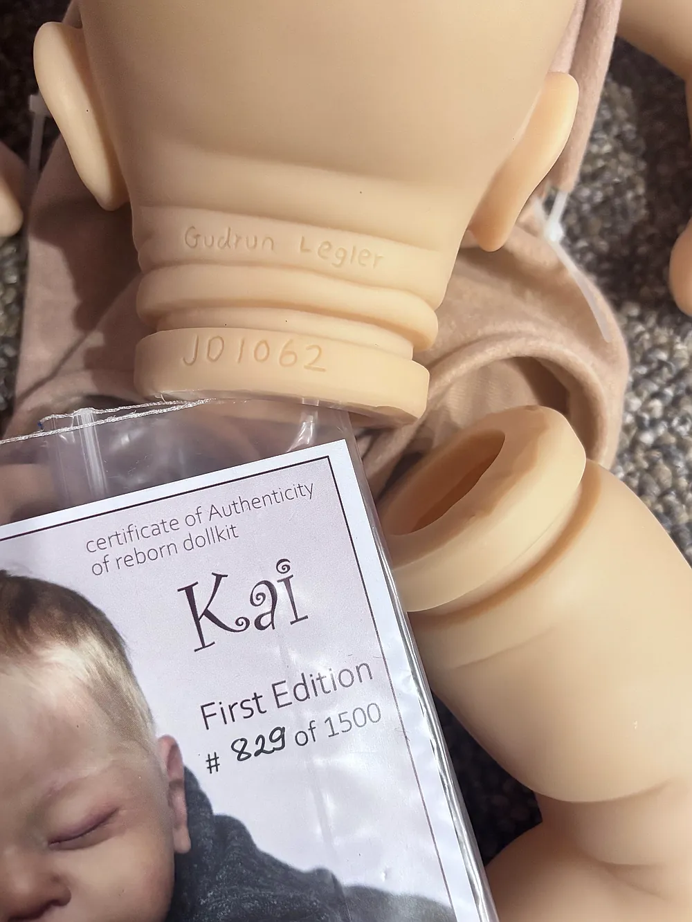 Kai Pre-owned Reborn Doll Kit by Ashley Tuscai | Baby_bums_reborns