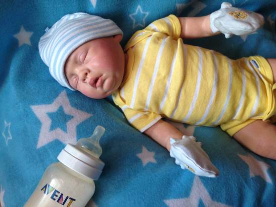 full body silicone baby boy sleeping