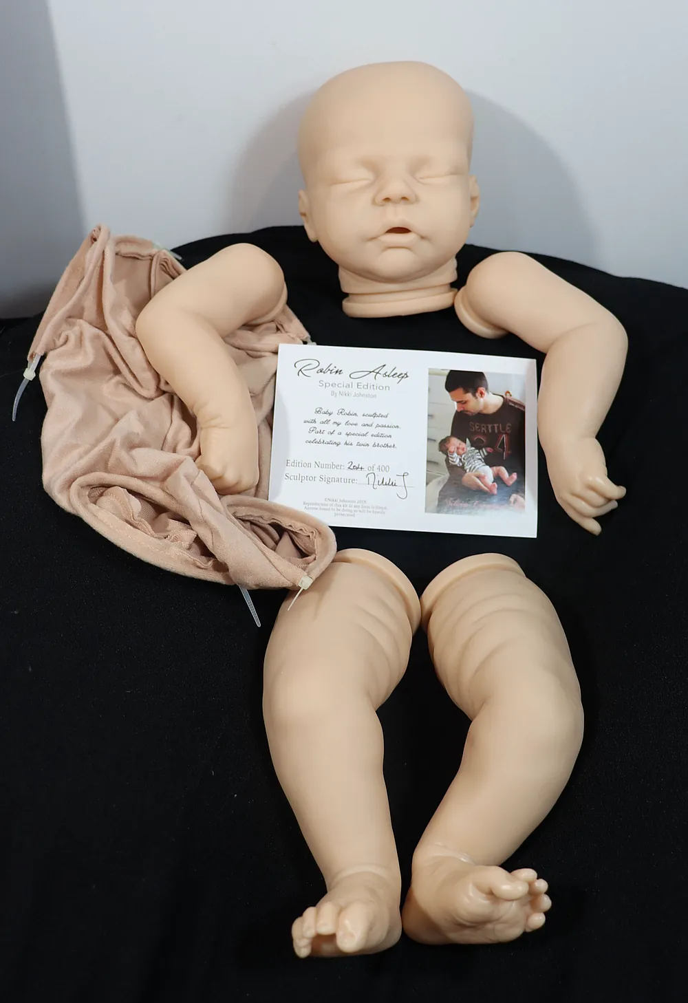 Robin Asleep Johnston Reborn Doll Kit by Stacy A Osborne | My