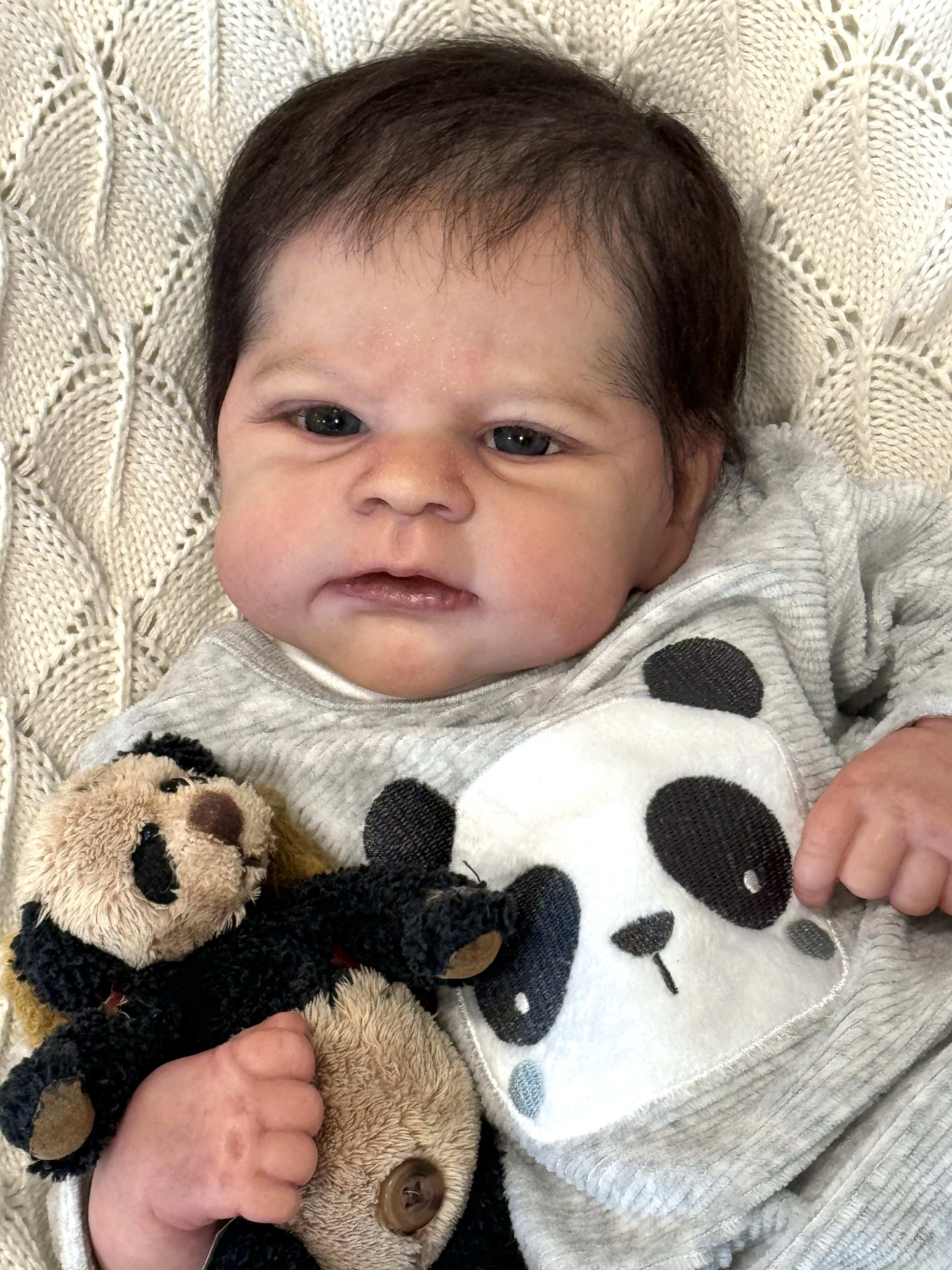 Elijah 17 Inch Reborn Doll Handmade Painted Hair Visible Veins