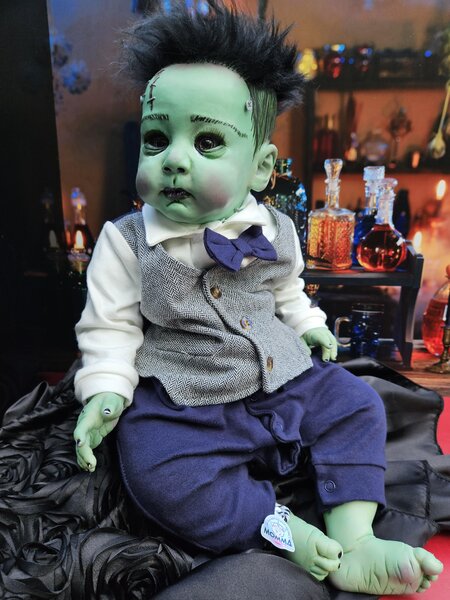 Frakensteins Monster Reborn Baby Frankenstein By Star Shea From Momma  Star's Dolls On Reborns