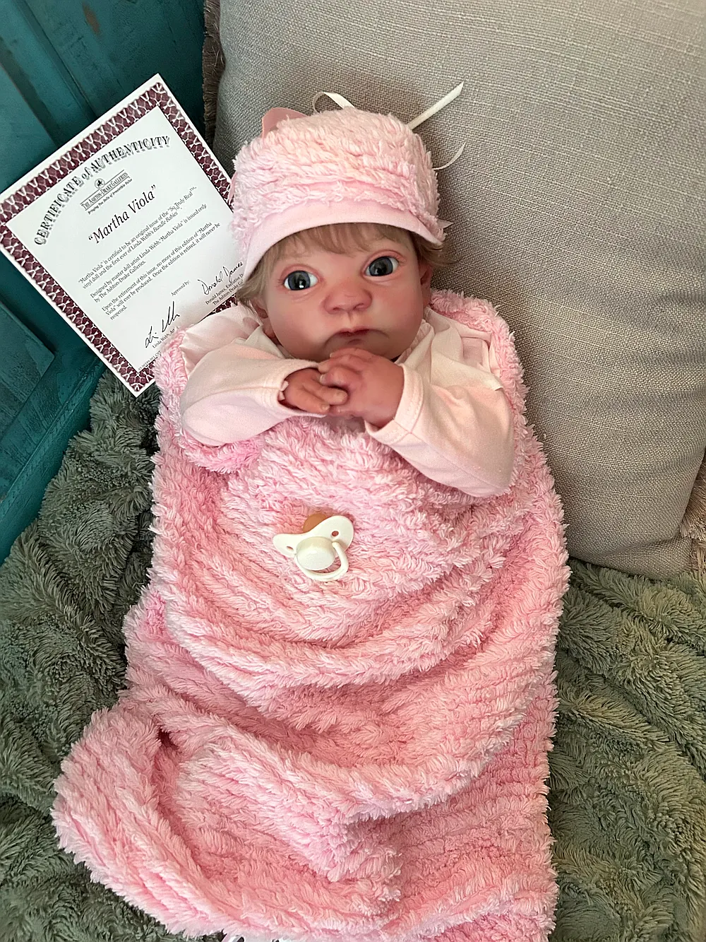 Martha Viola Ashton Drake Cuddle Reborn Baby Doll by Jeanene