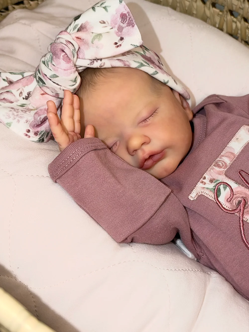 Primrose Asleep Pre-owned Reborn Baby Doll by Deborah Miller