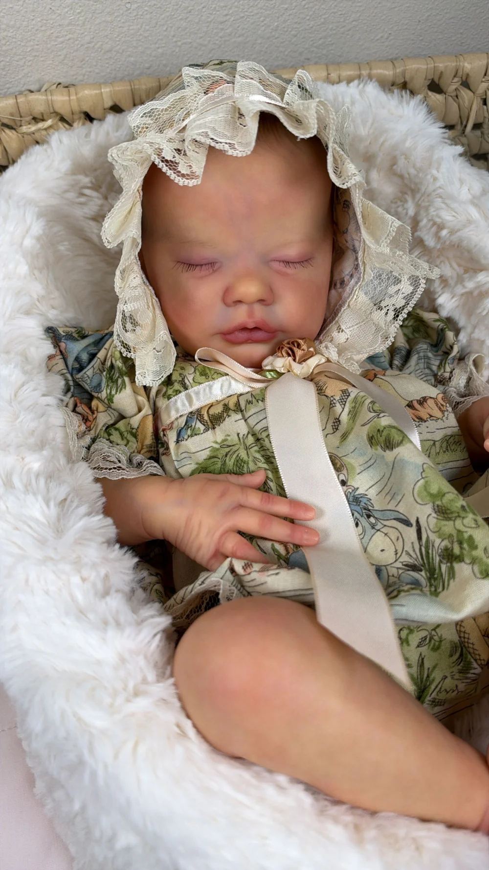 Primrose Asleep Pre-owned Reborn Baby Doll by Deborah Miller