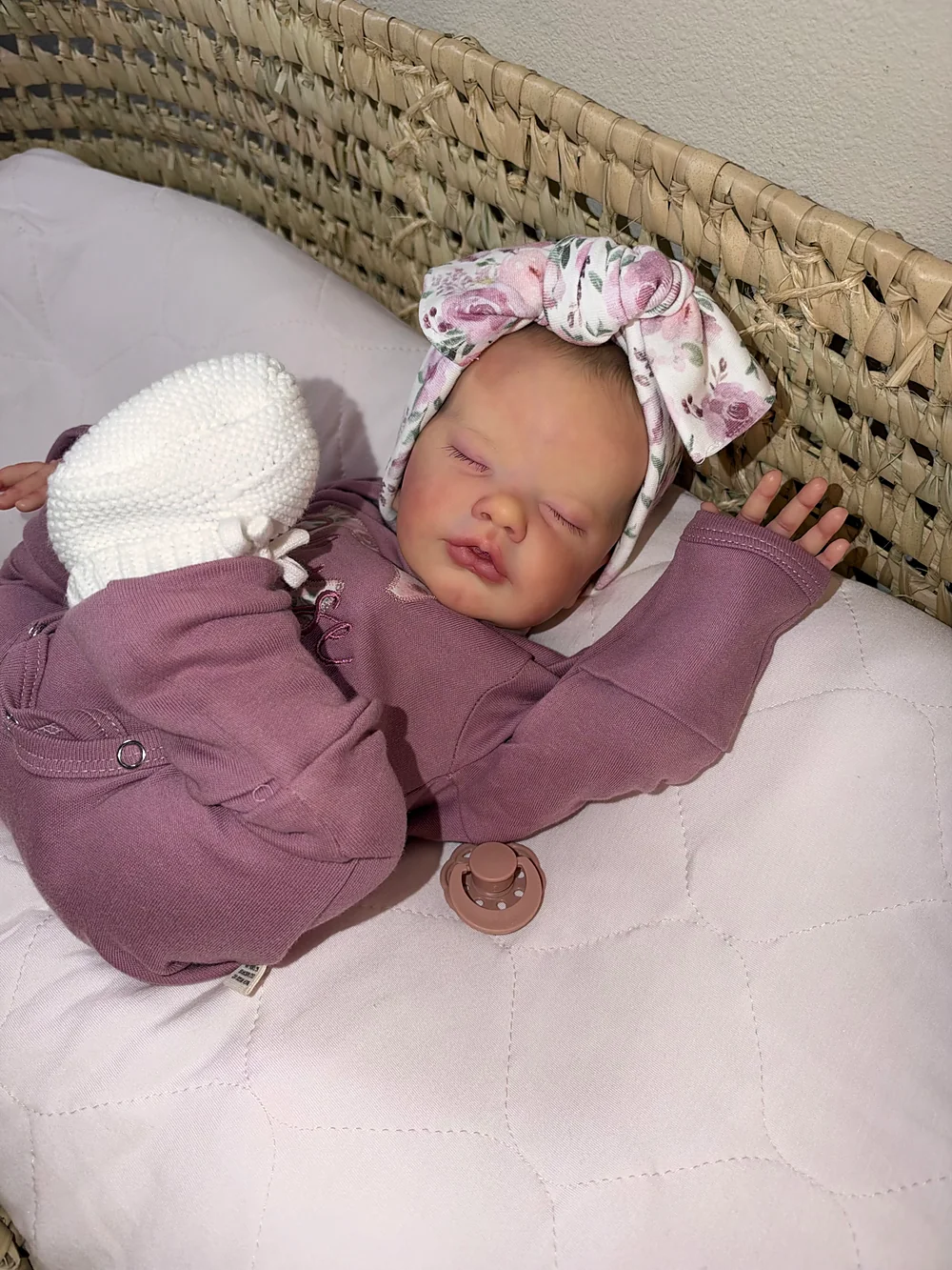 Primrose Asleep Pre-owned Reborn Baby Doll by Deborah Miller