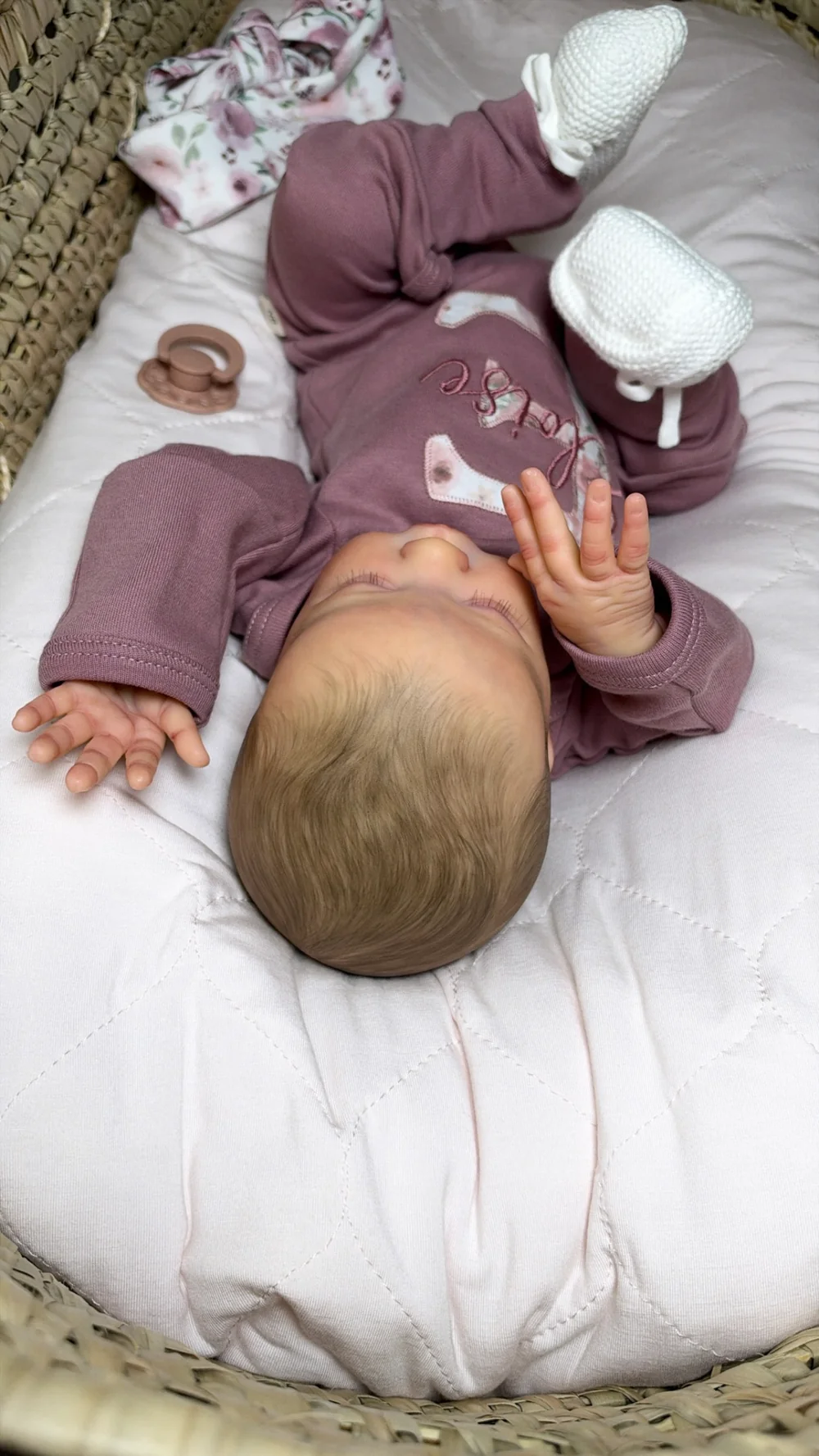 Primrose Asleep Pre-owned Reborn Baby Doll by Deborah Miller