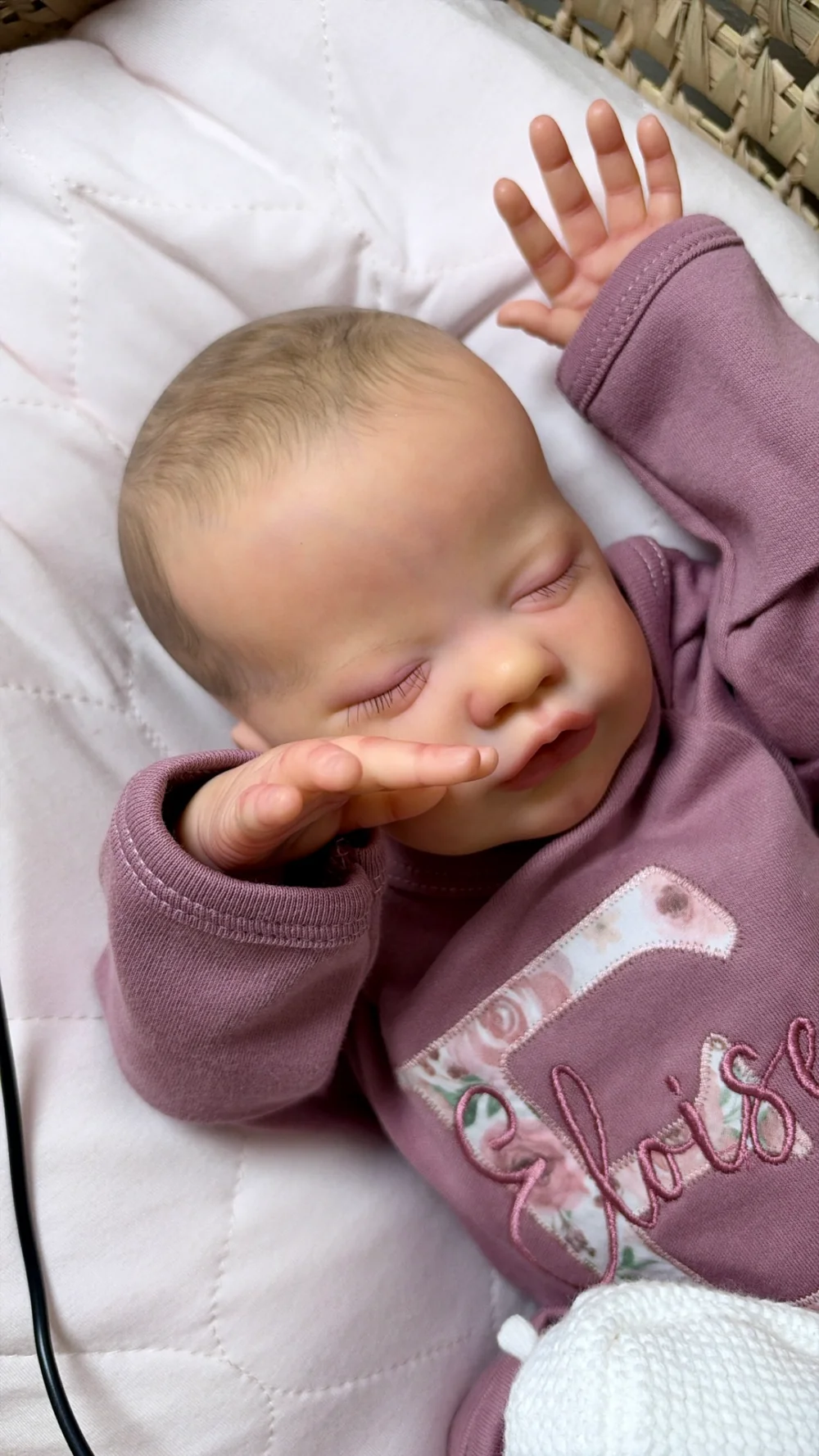 Primrose Asleep Pre-owned Reborn Baby Doll by Deborah Miller