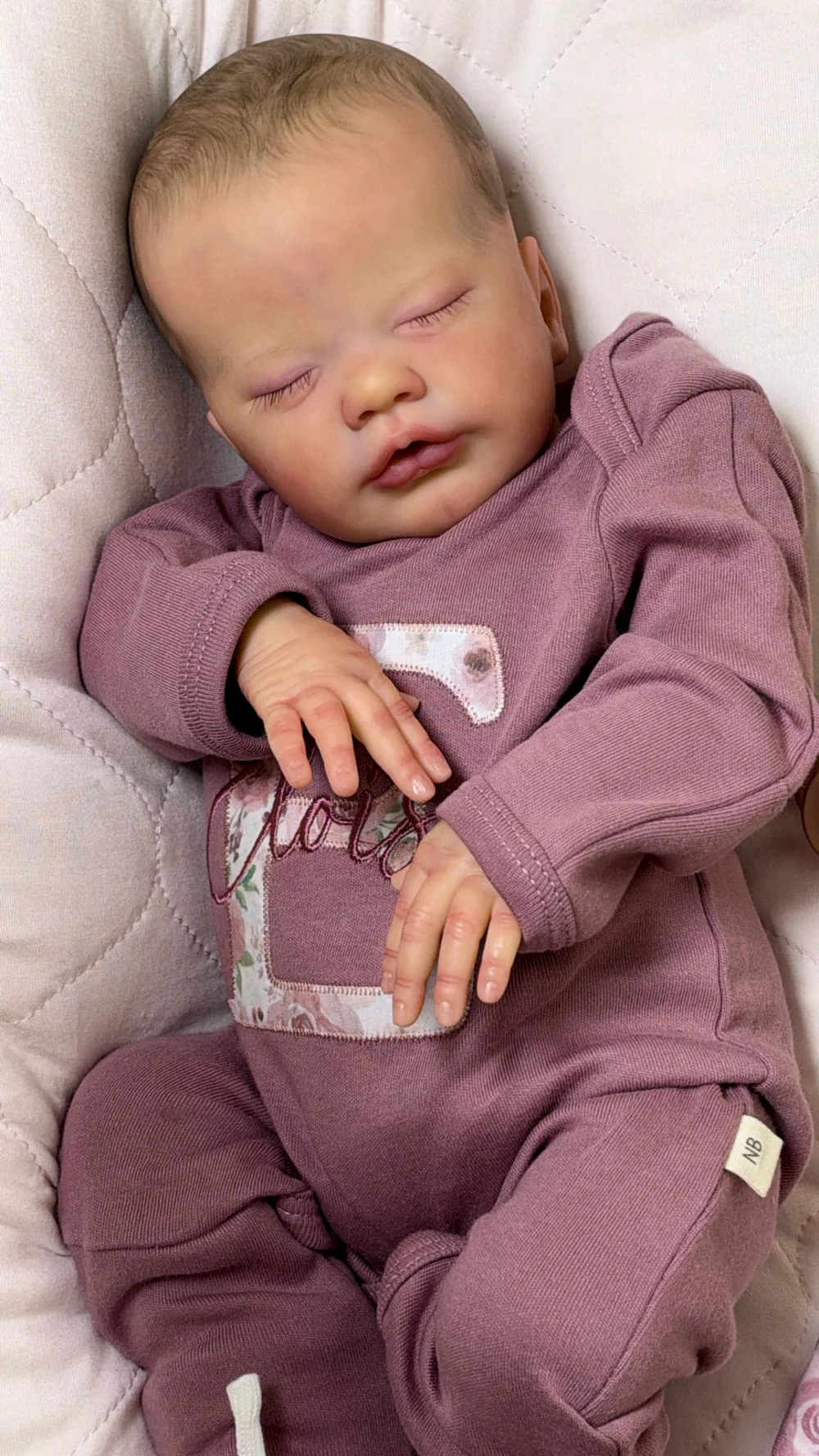 Primrose Asleep Pre-owned Reborn Baby Doll by Deborah Miller