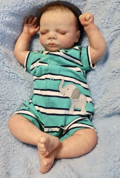Realborn Charles Asleep Pre-owned Reborn Baby Doll by Bountiful